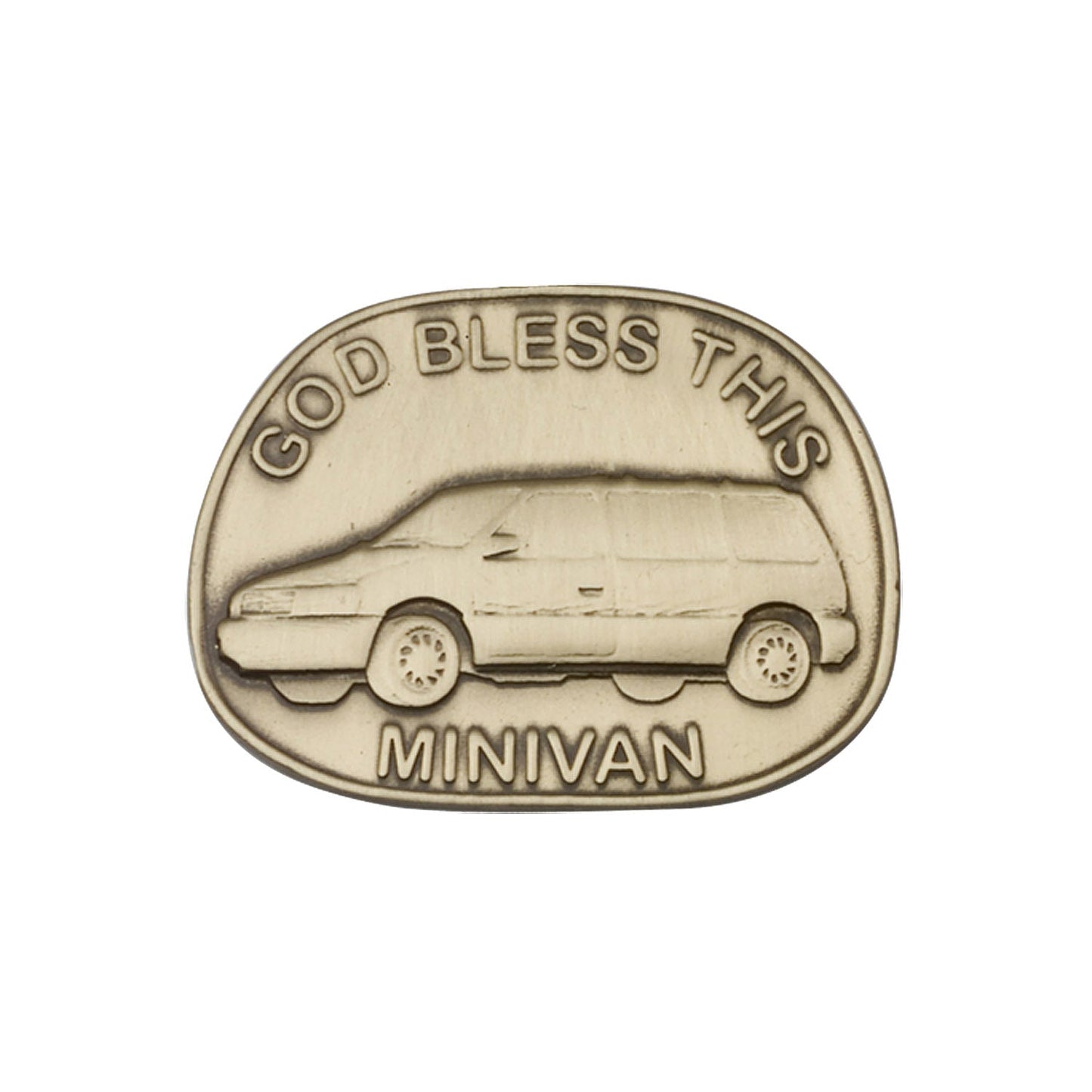 Antique Gold God Bless This Mini-Van Visor Clip - 1083VG