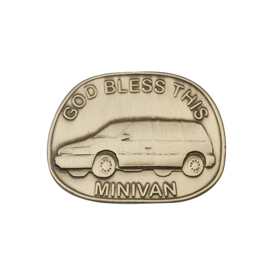 Antique Gold God Bless This Mini-Van Visor Clip - 1083VG