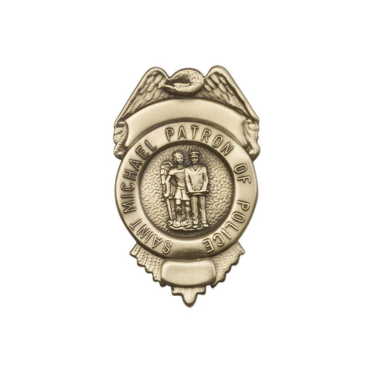 Antique Gold St. Michael / Police Visor Clip - 1092VG