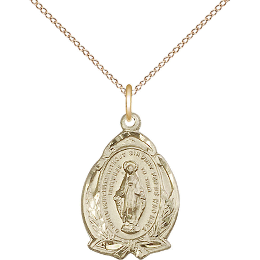 Gold Filled Miraculous Pendant - 1481MGF