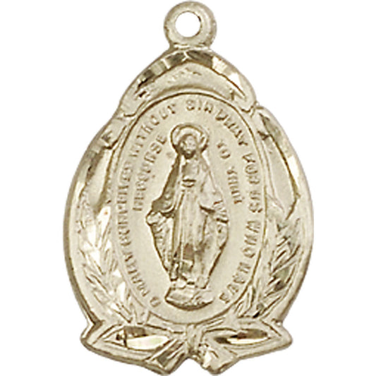 14kt Gold Miraculous Pendant - 1481MKT