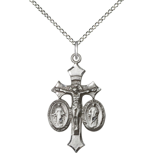 Sterling Silver Jesus, Mary & Joseph Pendant - 1485SS