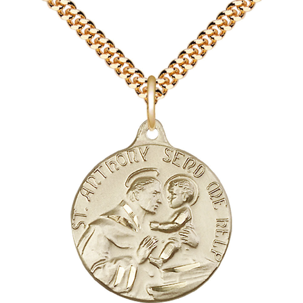 Gold Filled Saint Anthony Pendant - 1602GF