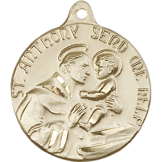 14kt Gold Saint Anthony Pendant - 1602KT
