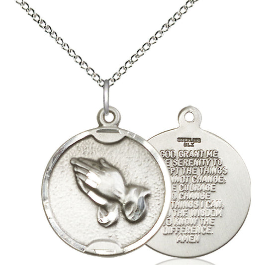 Sterling Silver Praying Hands Pendant - 1629SS