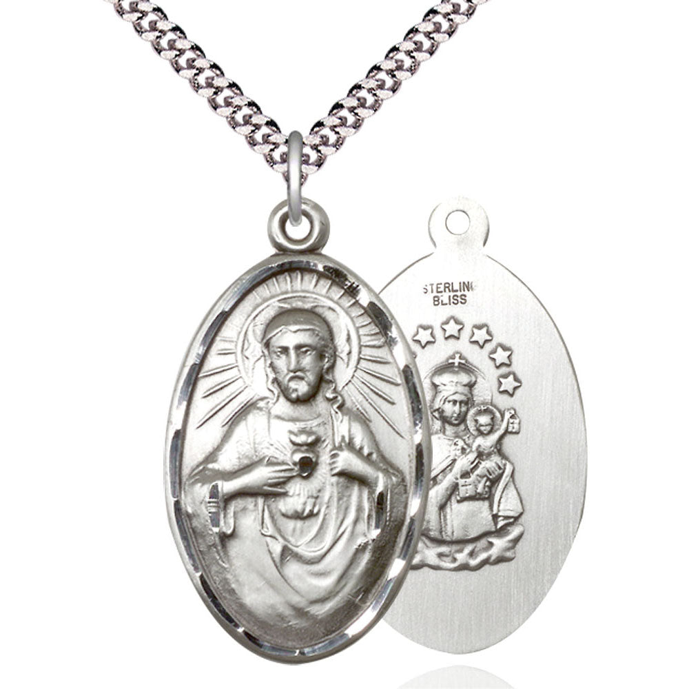 Sterling Silver Scapular Pendant - 1654SS