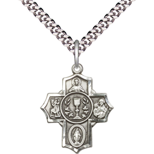 Sterling Silver Millennium Crucifix Pendant - 2004SS