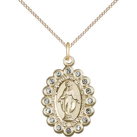 Gold Filled Miraculous Pendant - 2009AGF