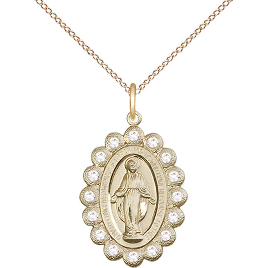 Gold Filled Miraculous Pendant - 2009CGF
