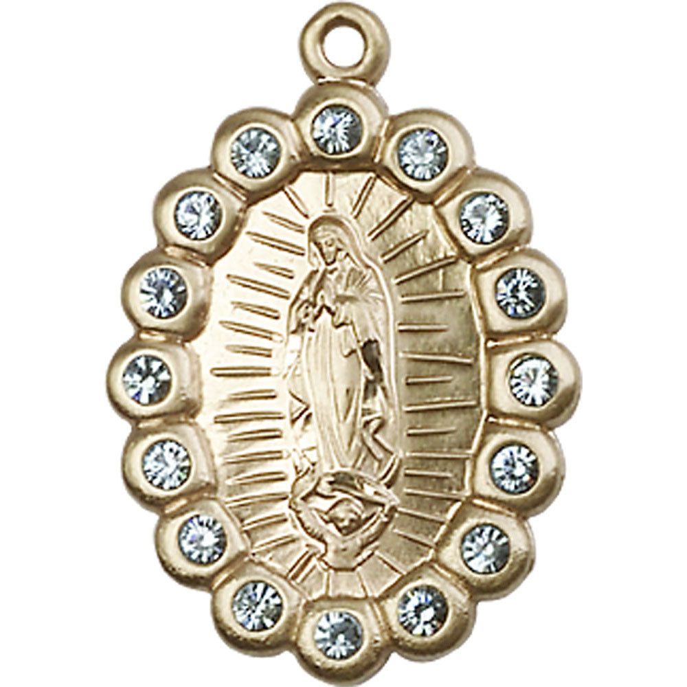 14kt Gold Our Lady of Guadalupe Pendant - 2009FAKT