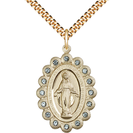 Gold Filled Miraculous Pendant - 2010AGF