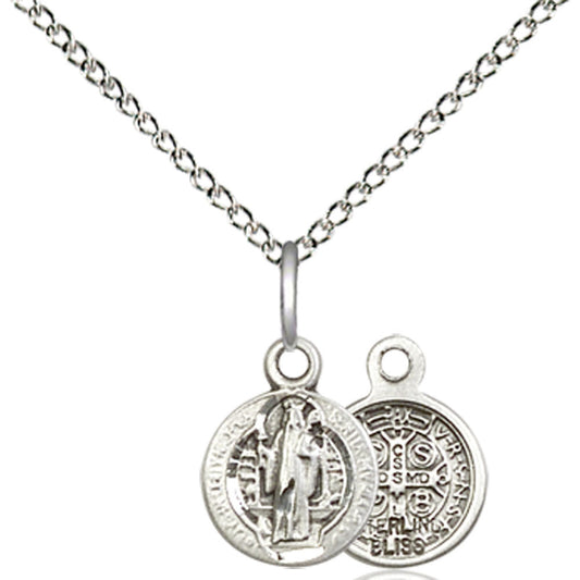 Sterling Silver Saint Benedict Pendant - 2341SS