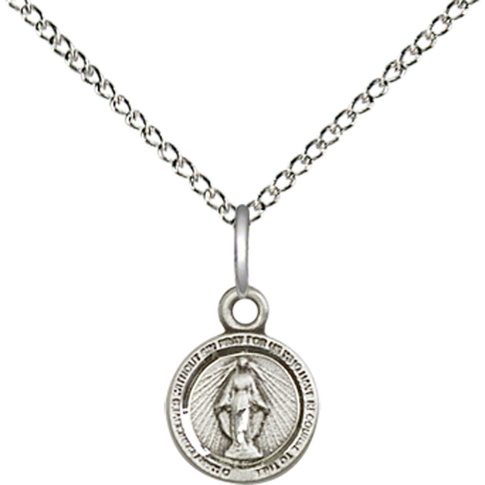 Sterling Silver Miraculous Pendant - 2342SS