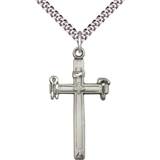 Sterling Silver Carpenter Cross Pendant - 2394SS