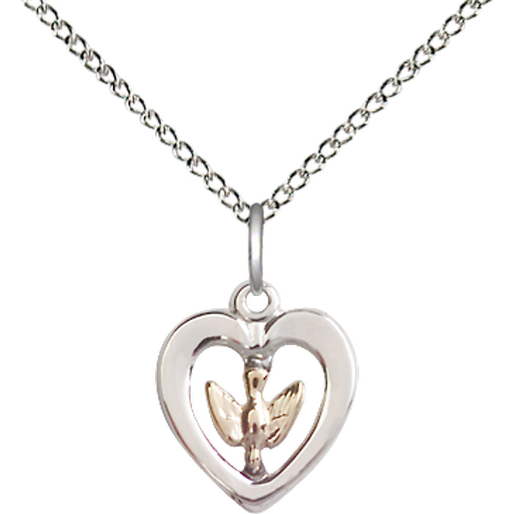Gold Filled/Sterling Silver Holy Spirit Pendant - 3146GF_SS