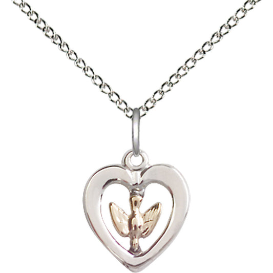 Gold Filled/Sterling Silver Holy Spirit Pendant - 3146GF_SS