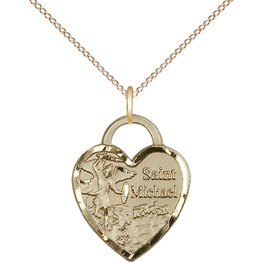 Gold Filled Saint Michael the Archangel Pendant - 3203GF