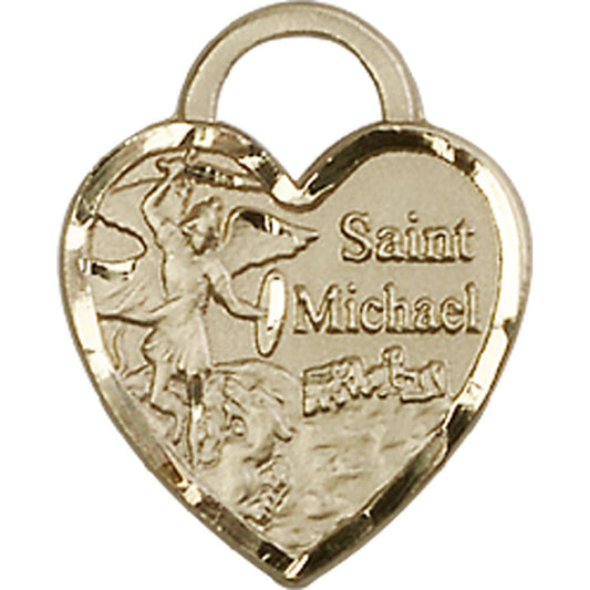 14kt Gold Saint Michael the Archangel Pendant - 3203KT