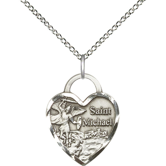 Sterling Silver Saint Michael the Archangel Pendant - 3203SS