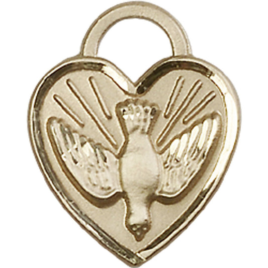 14kt Gold Confirmation Heart Pendant - 3205KT