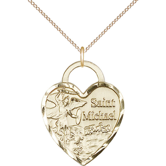 Gold Filled Saint Michael the Archangel Pendant - 3303GF