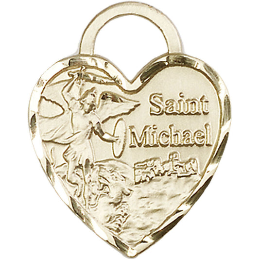 14kt Gold Saint Michael the Archangel Pendant - 3303KT