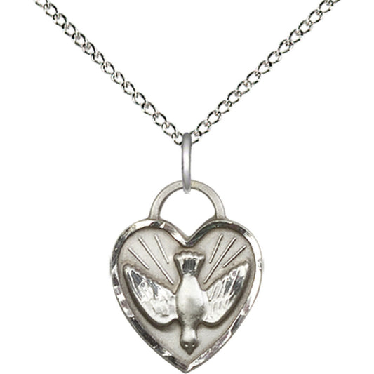 Sterling Silver Confirmation Heart Pendant - 3405SS