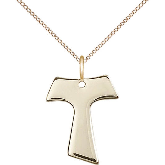 Gold Filled Tau Cross Pendant - 3948GF