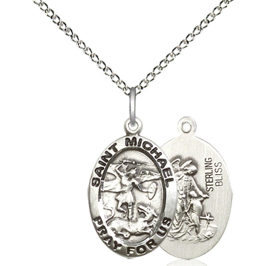 Sterling Silver Saint Michael the Archangel Pendant - 3987SS