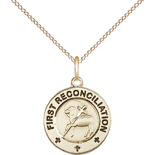 Gold Filled First Reconciliation / Penance Pendant - 4008GF