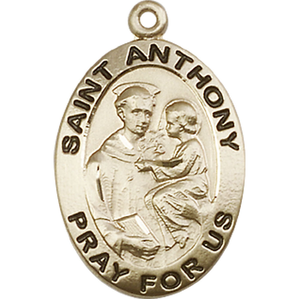 14kt Gold Saint Anthony of Padua Pendant - 4021KT