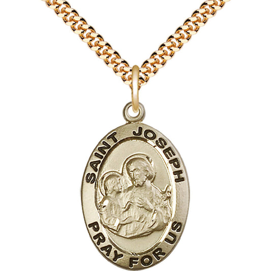Gold Filled Saint Joseph Pendant - 4024GF