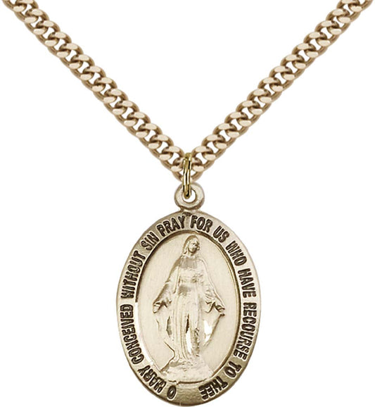 Gold Filled Miraculous Pendant - 4025GF