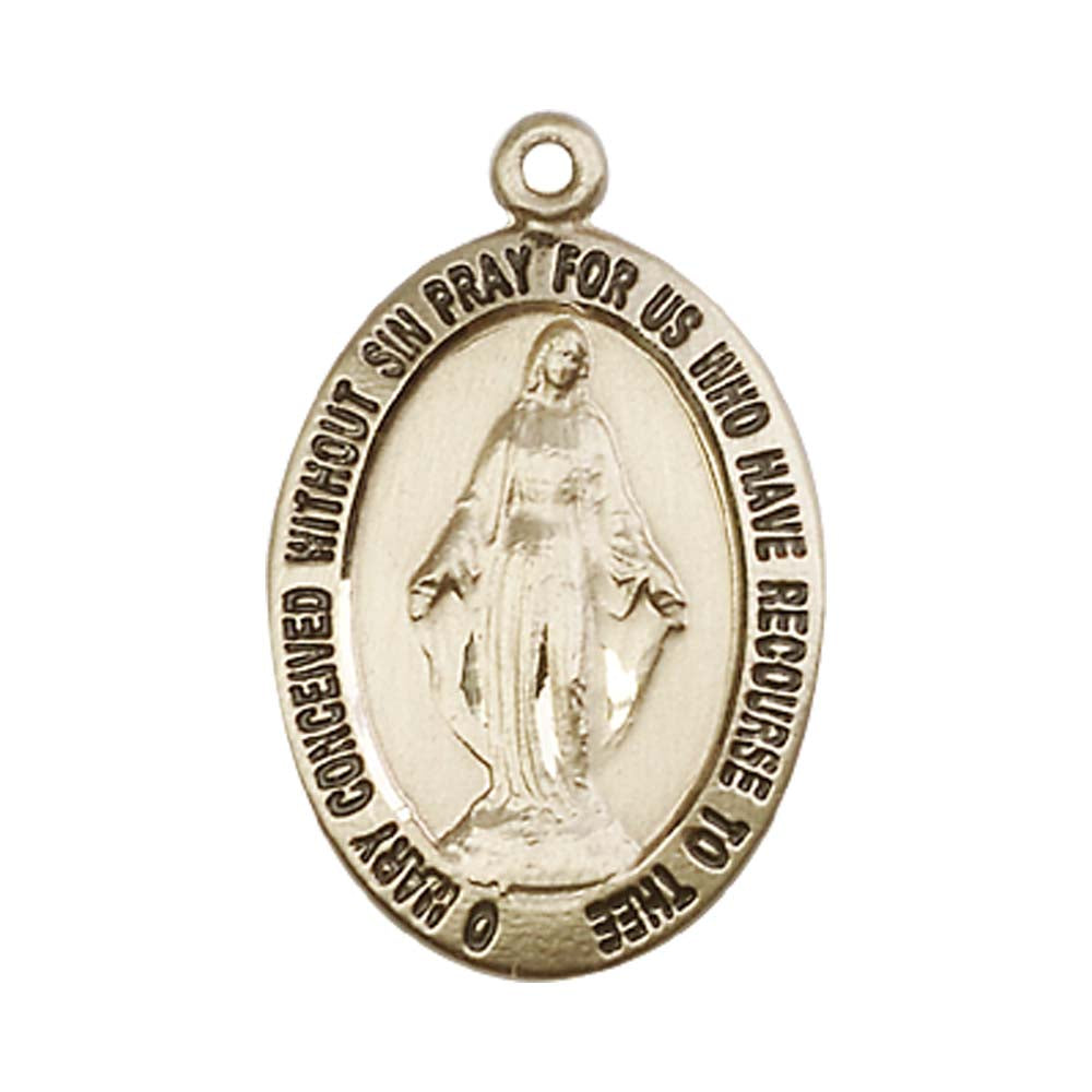 14kt Gold Miraculous Pendant - 4025KT