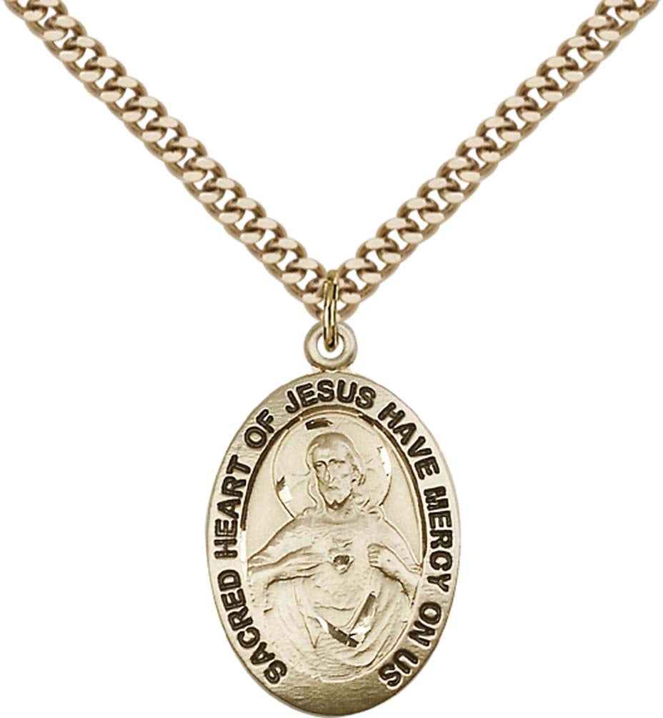 Gold Filled Scapular Pendant - 4028GF