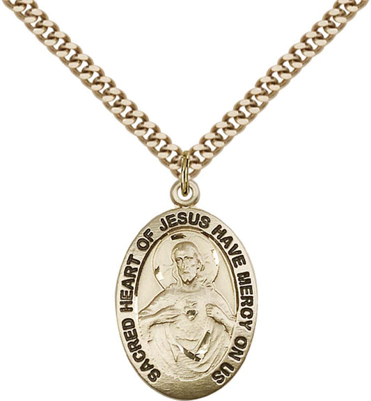 Gold Filled Scapular Pendant - 4028GF