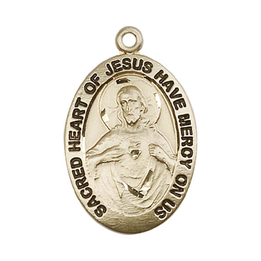 14kt Gold Scapular Pendant - 4028KT