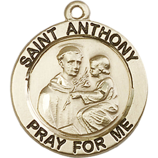 14kt Gold Saint Anthony of Padua Pendant - 4052KT