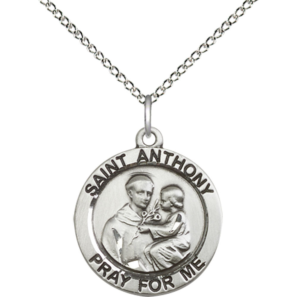 Sterling Silver Saint Anthony of Padua Pendant - 4052SS