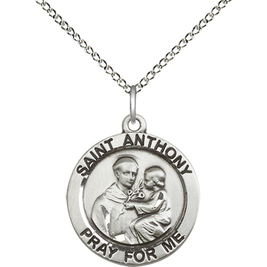 Sterling Silver Saint Anthony of Padua Pendant - 4052SS