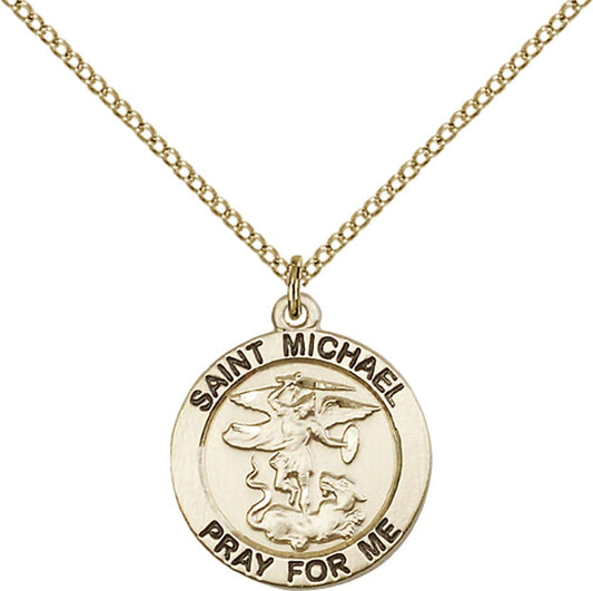 Gold Filled Saint Michael the Archangel Pendant - 4057GF