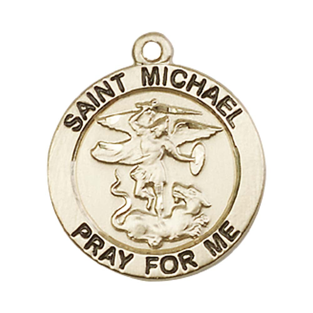 14kt Gold Saint Michael the Archangel Pendant - 4057KT