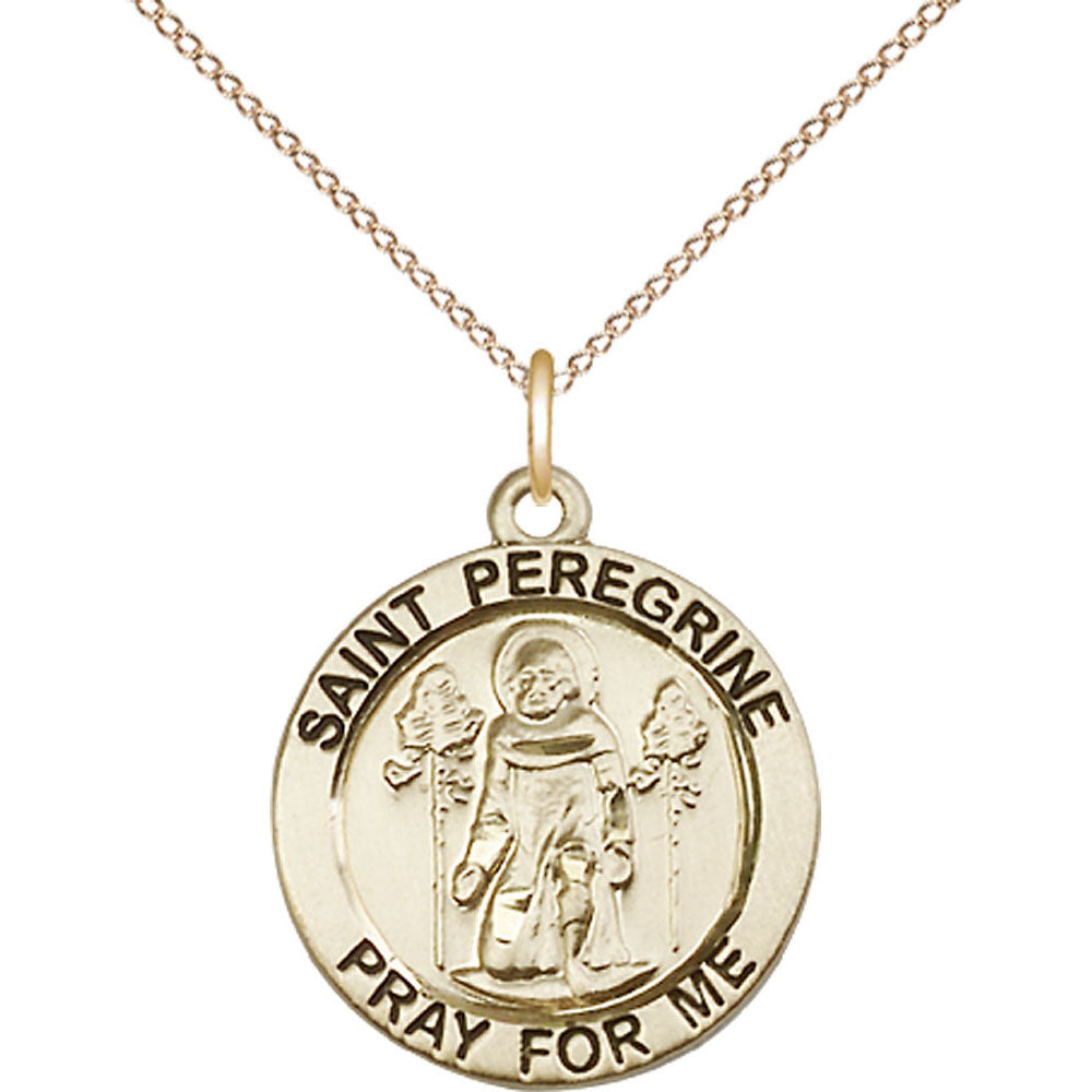 Gold Filled Saint Peregrine Pendant - 4060GF