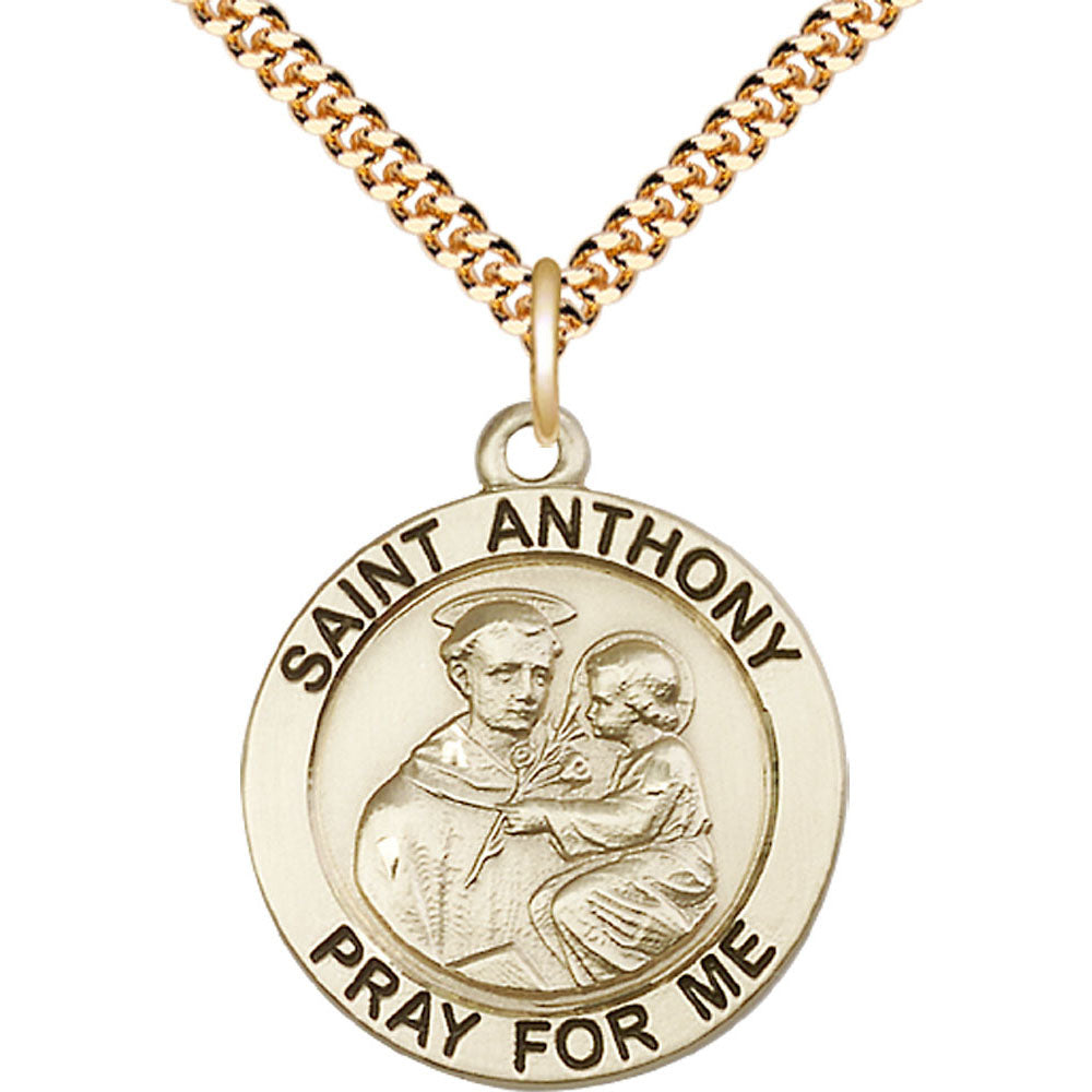 Gold Filled Saint Anthony Pendant - 4076GF
