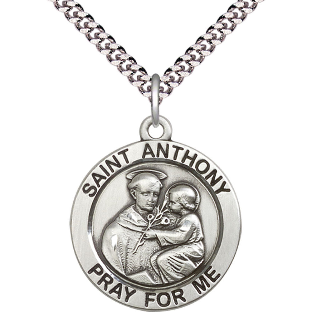 Sterling Silver Saint Anthony Pendant - 4076SS