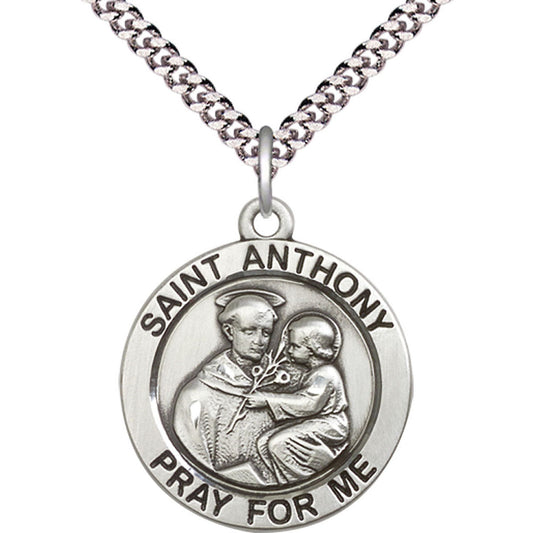 Sterling Silver Saint Anthony Pendant - 4076SS