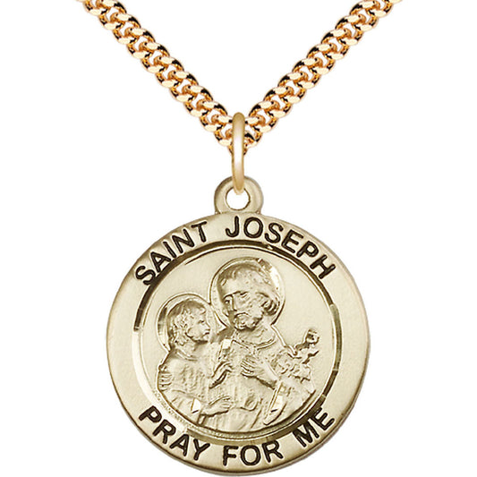 Gold Filled Saint Joseph Pendant - 4079GF