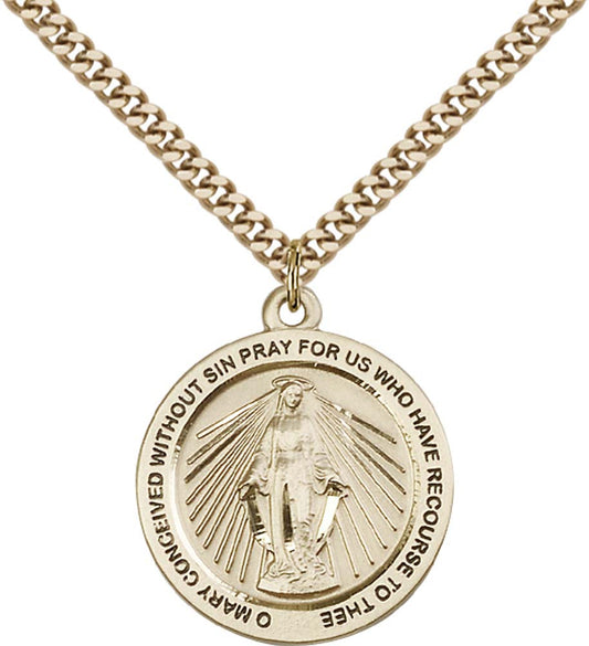 Gold Filled Miraculous Pendant - 4080GF