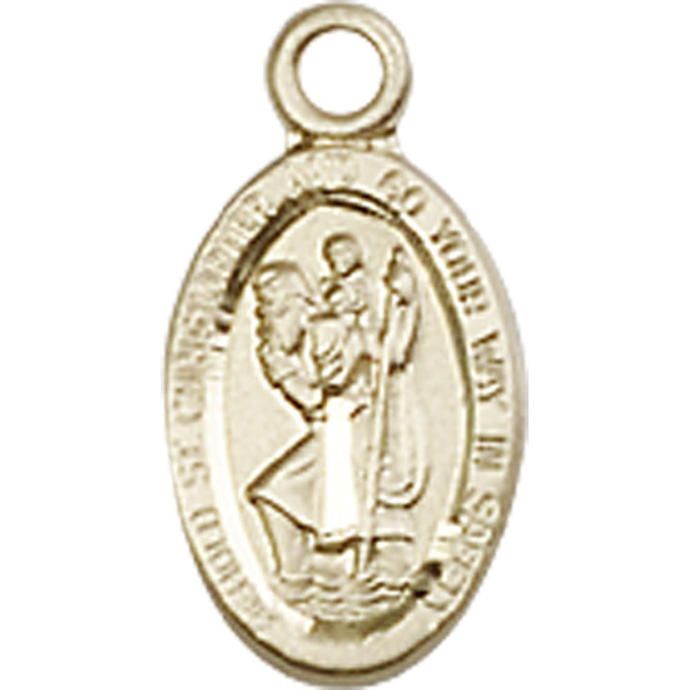 14kt Gold Saint Christopher Pendant - 4121CKT
