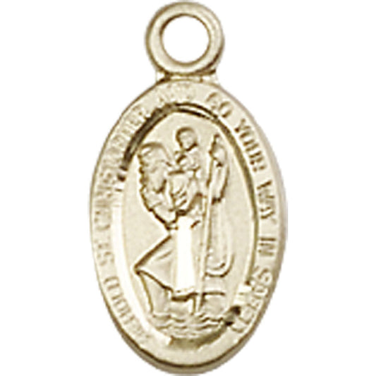 14kt Gold Saint Christopher Pendant - 4121CKT